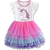 DXTON Toddler Girl Summer Short Sleeve Tutu Party Wedding Birthday Dresses