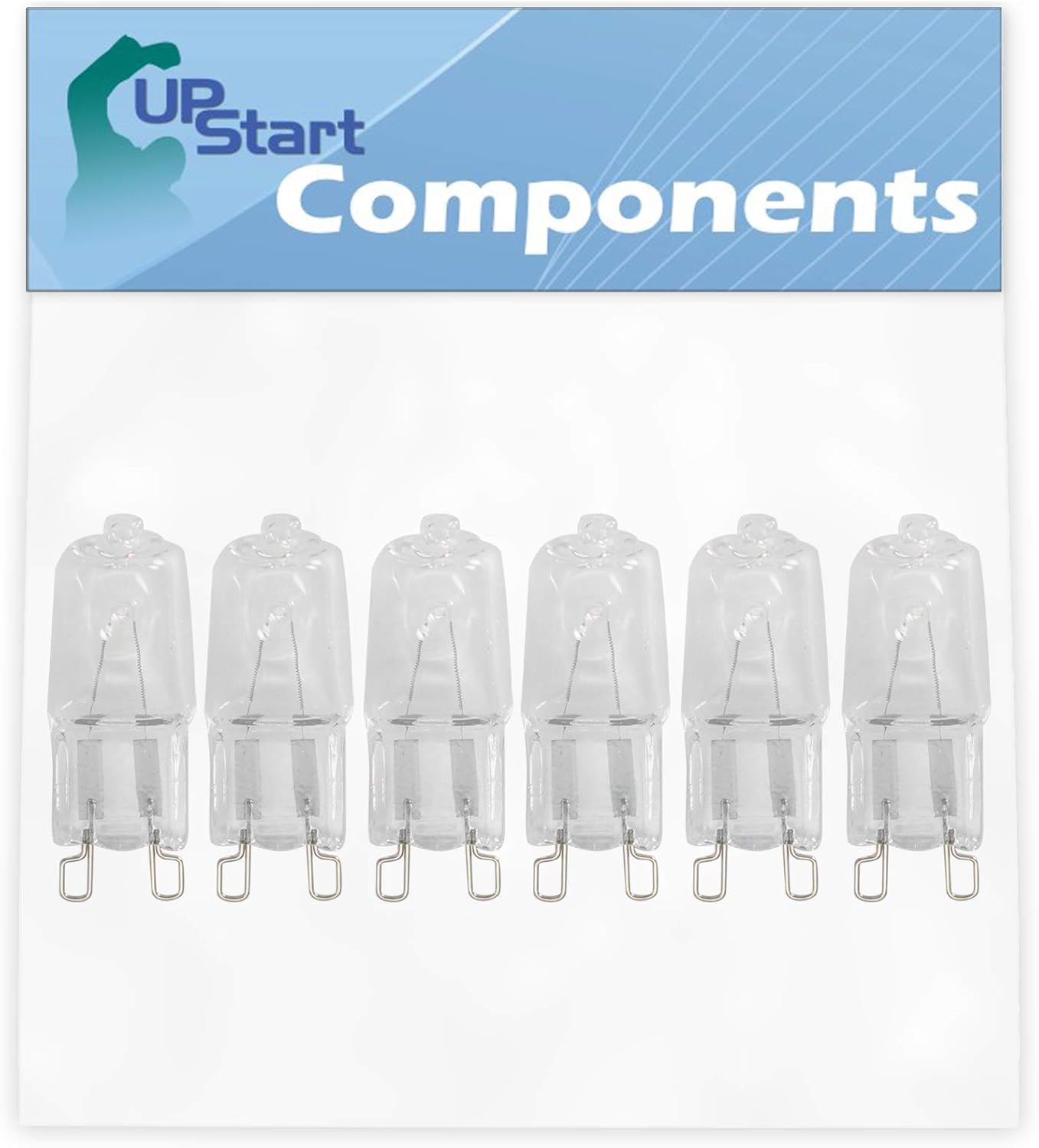 6-Pack W10709921 Microwave Light Bulb Replacement for KitchenAid KHMS1850SSS0 Microwave - Compatible with W10208564 Bulb