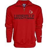Blue 84 Men's Louisville Cardinals Quarter Zip Sweatshirt Team Color, Team Color, Large