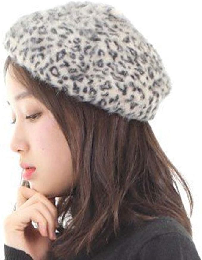 Amazon ヒョウ柄 ベレー帽 ひょう柄 アンゴラ モヘア ベレー レディース 帽子 ベレー帽 通販