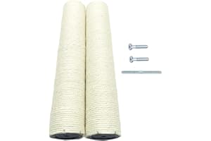 SHENGOCASE 2-Pack 17.7" L, Ø 2.75" Cat Tree Tower Accessories Replacement Post with M8 Bolt, DIY Cat Scratching Post Replacement Part Pole