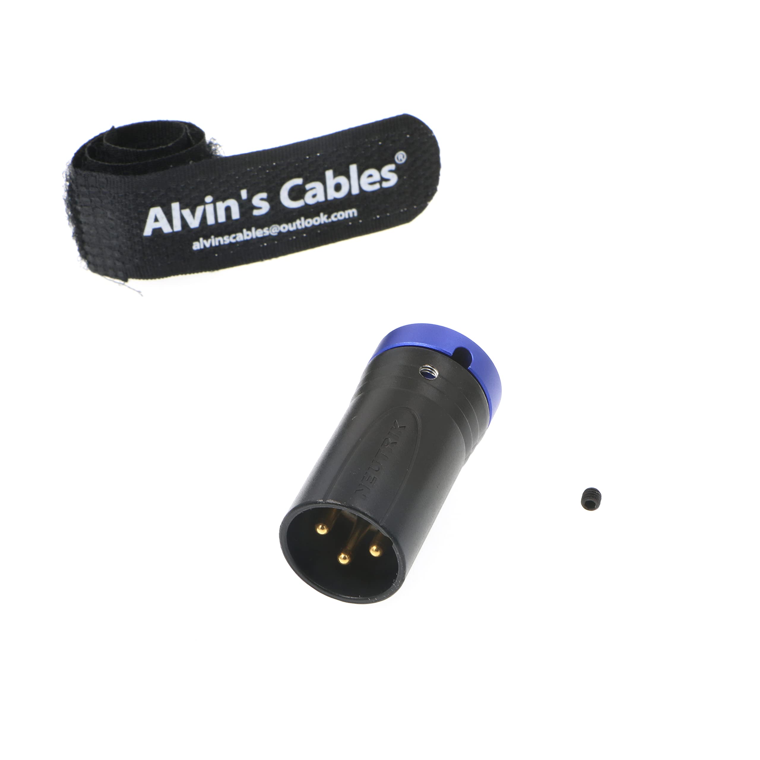 Low-Profile XLR 3 Pin Male Connector Original Plug for Audio Devices Alvin’s Cables Blue