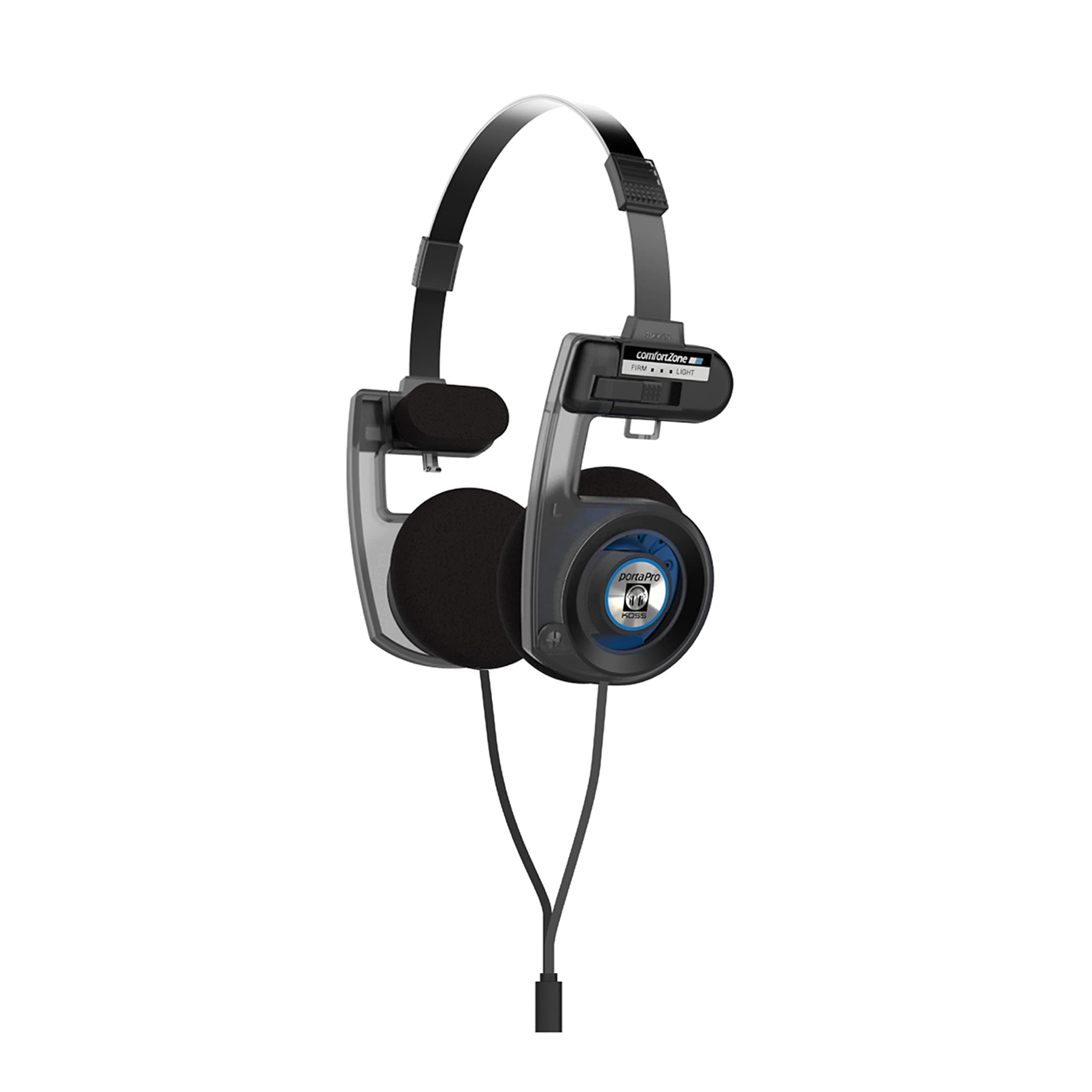 Koss Porta Pro Utility On-Ear-Kopfhörer, abnehmbares austauschbares Kabelsystem, zusammenklappbares Design, Stealth Grey 2
