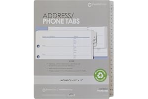 FRANKLIN COVEY FranklinCovey - Address/Phone Tabs - Expansion for Planners (Monarch)
