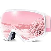 findway OTG Ski Goggles - Over Glasses Snow Snowboard Goggles for Men Women Adult & Youth - Anti-Fog 100% UV Protection