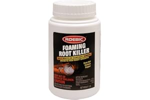 Roebic FRK-1LB Foaming Root Killer: Clear Pipes, Stop New Growth, Safe for All Plumbing - 1lb, White, Granules
