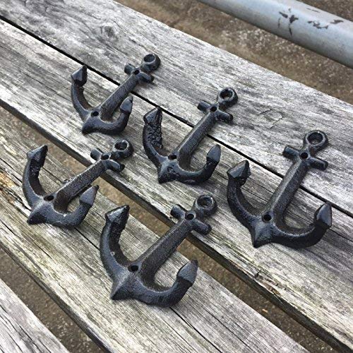 Nautical Cast Iron Ship Anchor Weathered Nautical Wall Hooks Coat Hook