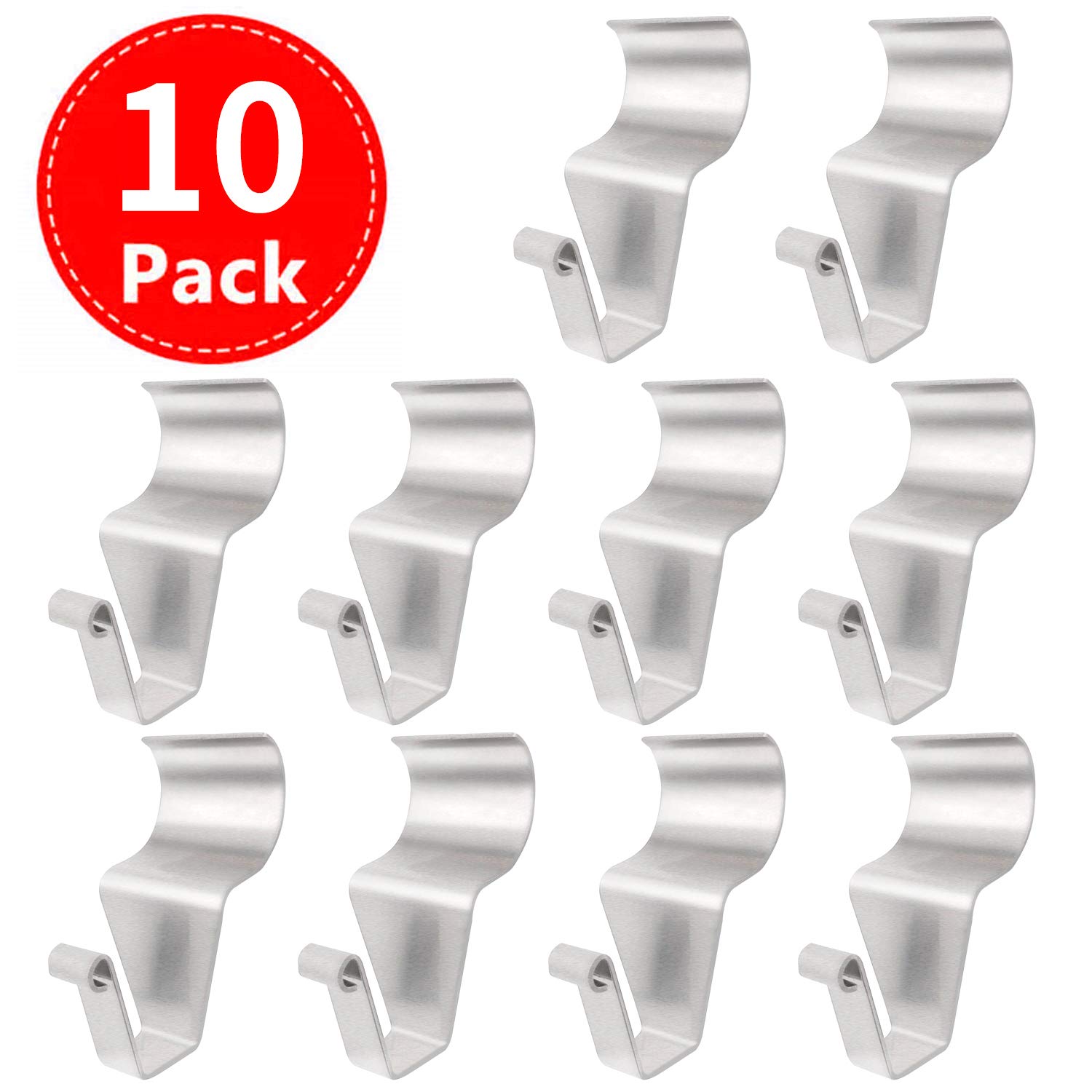 Vinyl Siding Hooks (10 Pack), Heavy Duty Stainless Steel Low Profile No