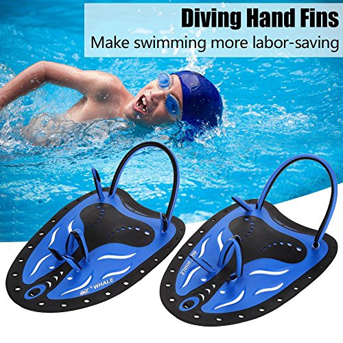 Hand Paddles,Professional Swim Training Paddles Adjustable Diving Training Hand Fin Flippers Flat Paddles Swimming Training Aid for Men Women Children(#4)