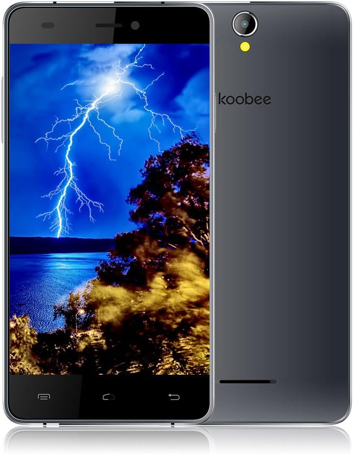 Sim Free Smartphone, Koobee A2 4G Unlocked Mobile Phone, 5.0 Inch HD IPS Screen 2G RAM 16GB Android 6.0 Handset 13MP / 5MP Dual Camera A-GPS Bluetooth Wifi - Black