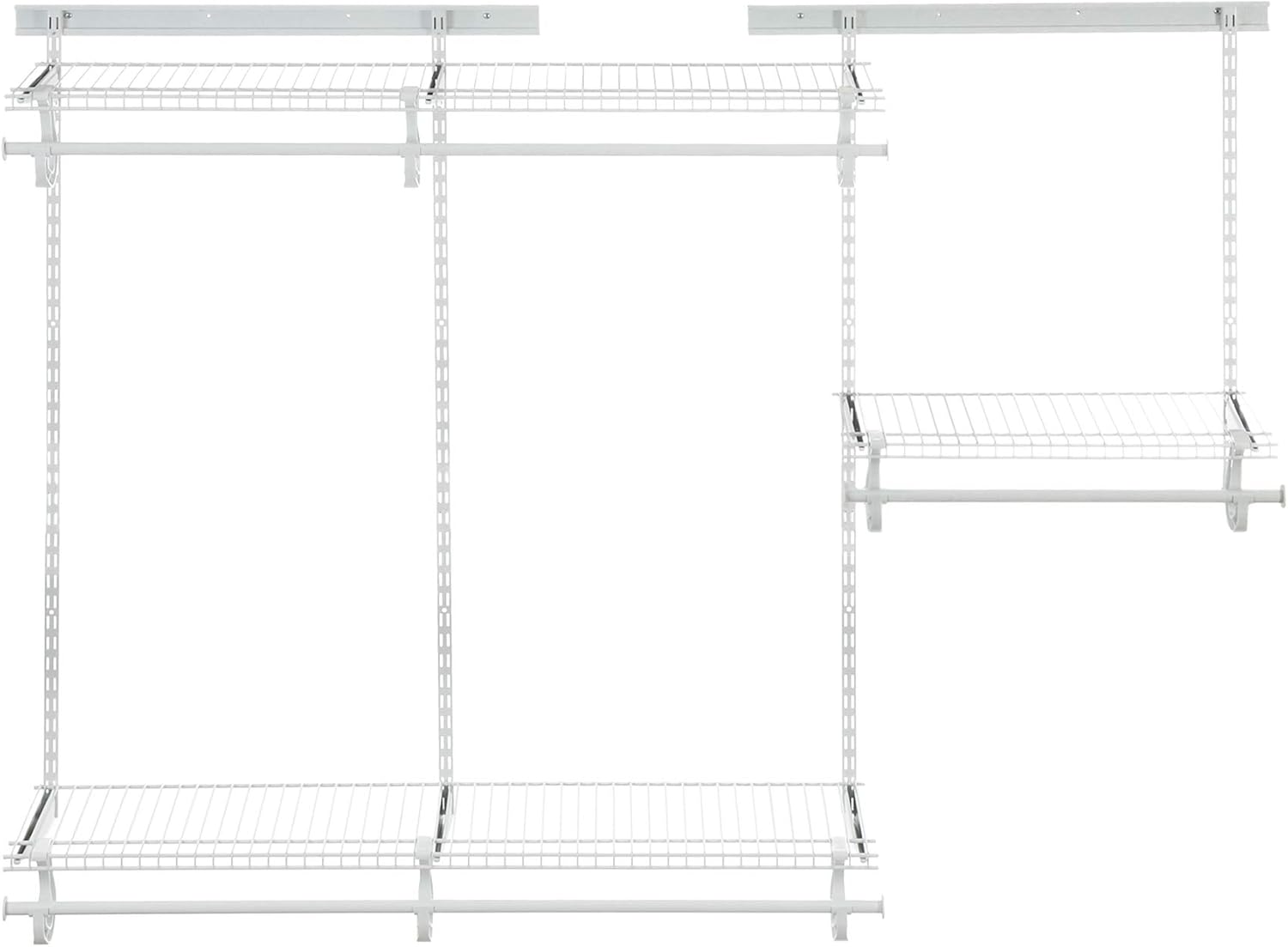 ClosetMaid 22873 Shelf Track Adjustable Closet Organizer Kit, White, 4Feet to 6Feet Amazon.ca