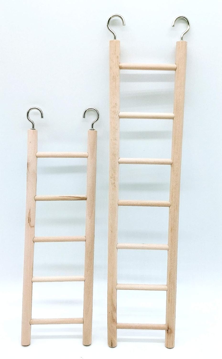 LWINGFLYER 2pcs Wooden Ladder for Bird Parrot Ladder Climbing Toy Birdie Basics (5 Step & 7 Step) : Pet Supplies