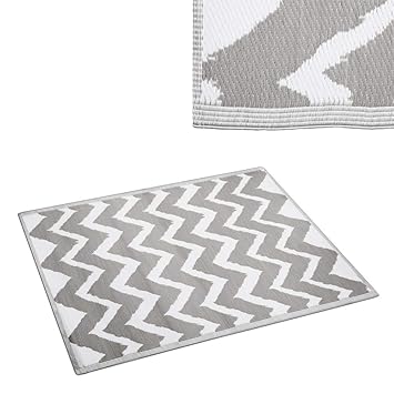 Ldk Garden Outdoor-Teppich, 140 x 200 cm, Grau