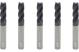Carbide Square End Mill - 4 Flute - 5/16"-4T (5 Piece, 5/16") - for Milling Alloy Steels, Hardened Steel, Metal & More – Mill