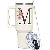 Personalized Gifts For Women - Personalized Gifts For Birthday, Christmas - Monogrammed Gifts Customized Gifts For Woman, Mom, Wife, Best Friend, Sister, Coworkers - Custom Tumbler With Handle 40oz