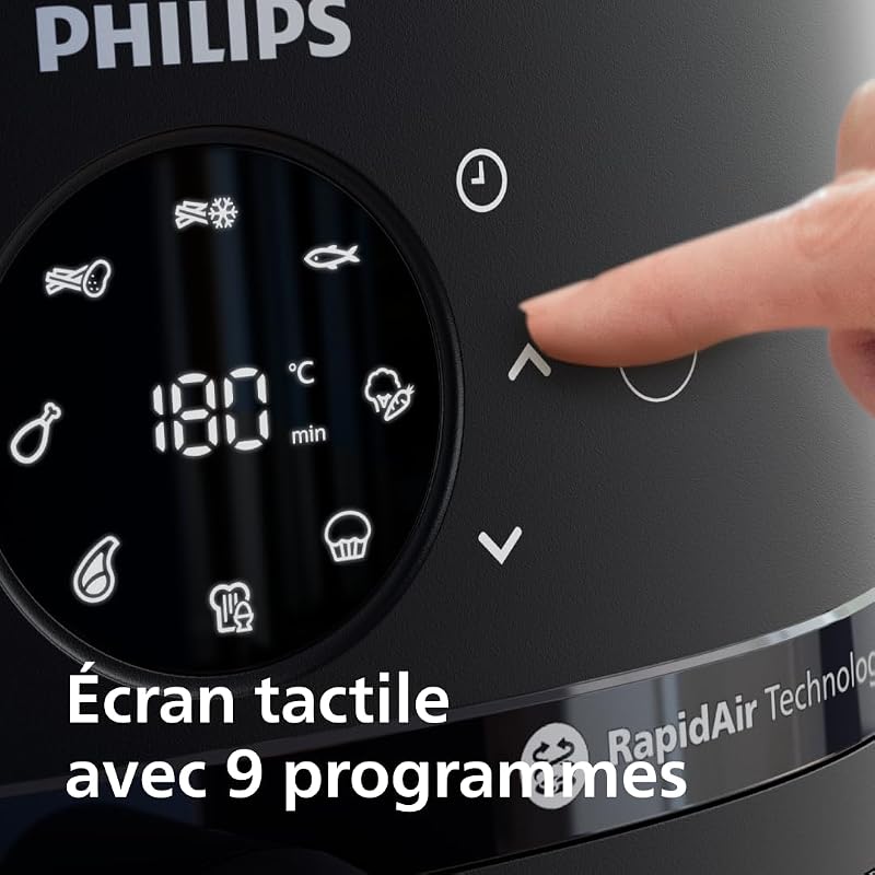 Airfryer 2000 - Air Fryer 6.2L, 13 modes, écran tactile, Noir