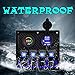 DCFlat 5 Pin 3 Gang / 4 Gang / 6 Gang Car Marine Boat Circuit RV LED Toggle Rocker Switch Panel Breaker Voltmeter with Fuse Double USB for RV Car Boat Blue/Red/Green Light (4 Gang New)