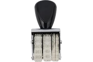 Manual Date Stamp Adjustable Office School Home Stationery with Lunar Calendar Format 2020-2031 Year Month Day Metal Frame Cl