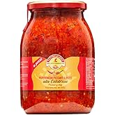 TUTTOCALABRIA Crushed Calabrian Chili Pepper Paste, Club Pack, 33.5 oz | All-Natural Chili Pepper Spread in Extra Virgin Oil for Sandwiches, Pizza and Sauces, Non-GMO, Product of Italy