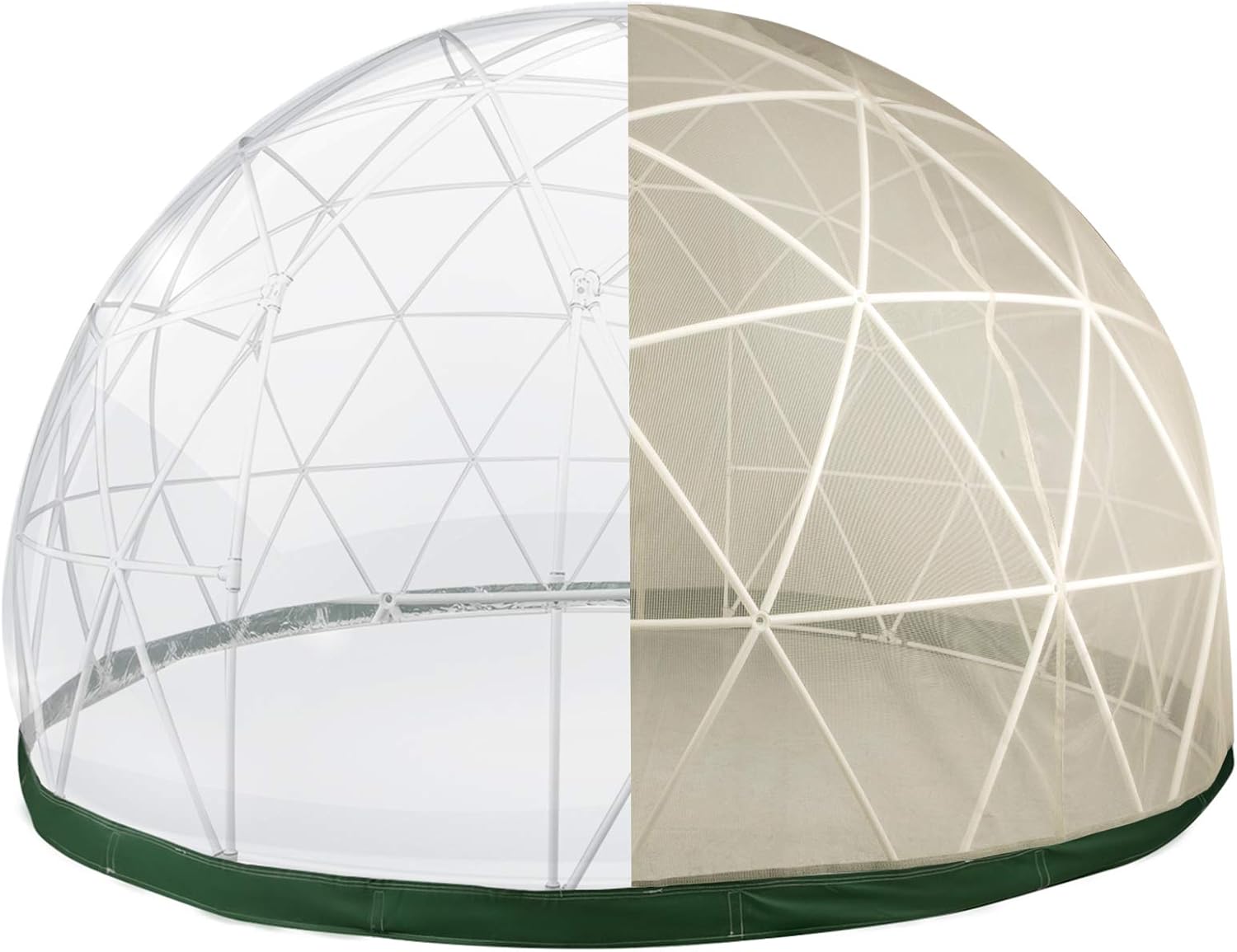 VEVOR Kit Cupola Geodetica Iglù PVC 9.5 Piedi, Tenda Giardino Schermo