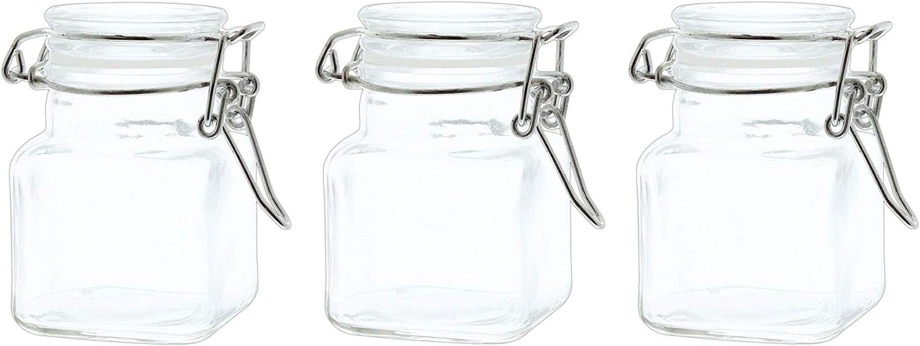 Set of 3 Mini Glass Apothecary Jars, 3"