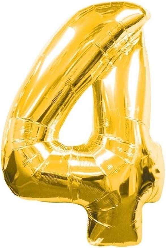 ZIYAN40inch Gold Number 4 Balloon Party Festival Decorations Birthday Anniversary Jumbo foil Helium Balloons Party Supplies use Them as Props for Photos