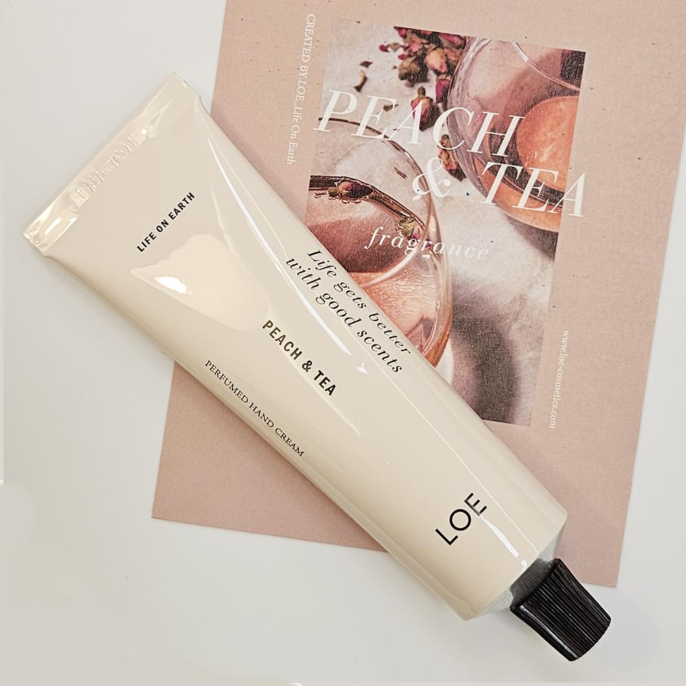 LOE Life On Earth perfumed hand cream, 50ml/1.69fl oz (PEACH&TEA)