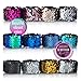 Mermaid Slap Bracelet 12 Pack for Birthday Party Favors Christmas Gifts, Two-color Decorative Reversible Charm Sequins Flip Wristband Bracelet for Kids,Girls,Boys,Women