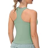 THE GYM PEOPLE Womens' Racerback Workout Tank Tops with Built in Bra Sleeveless Slim Fit