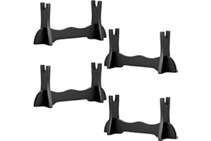 FLURSAILE 8inch Wand Stand Black Wood Mini Sword Display Stand Short Sword Holder Dagger Holder (4pcs)