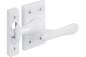 Prime-Line U 9936 Diecast with White Finish, Casement Window Sash Lock (Single Pack)