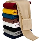 BOOPH Girls Fleece Lined Leggings Toddler Kids Winter Warm Basic Full Length Pants