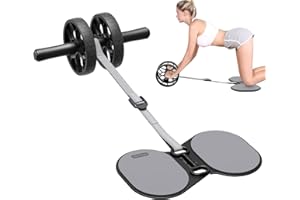 Ally Peaks Ab Roller Wheel with Adjustable Resistance，Automatic Rebound Abs & Core Workout Equipment for Beginners，All Levels & Post-Exhaustion Detachable Strength Training with Knee Pad.Ab wheel roller for men women