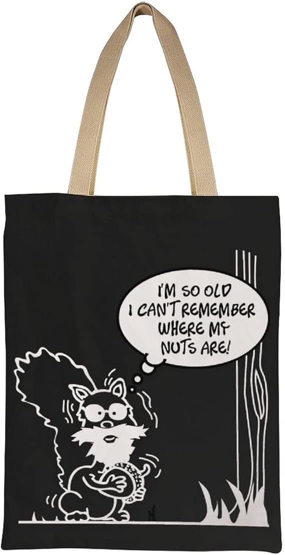 Amazon Nanagoten I M So Old トートバッグ キャンバス 帆布バッグ ショルダー ハンドバッグ サイズ 大容量 32 38cm Pcバッグ レディース メンズ エコバッグ 買い物バッグ オシャレ 人気 お出かけ ショッピング ファッション ビジネス 通勤 通学 学生 Nanagoten