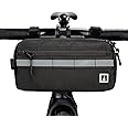 ROYALFAIR Waterproof Bike Bag, Front Handlebar Bag, Kids Handlebar Bag for Bicycles, Mount Bicycle Bag that converts to Crossbody Bag (Black)