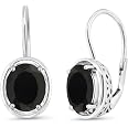 Gem Stone King Oval Black Onyx Engagement Ring - 9x7mm, 1.63 Ct, Sterling Silver, Size 5-9 - View #12
