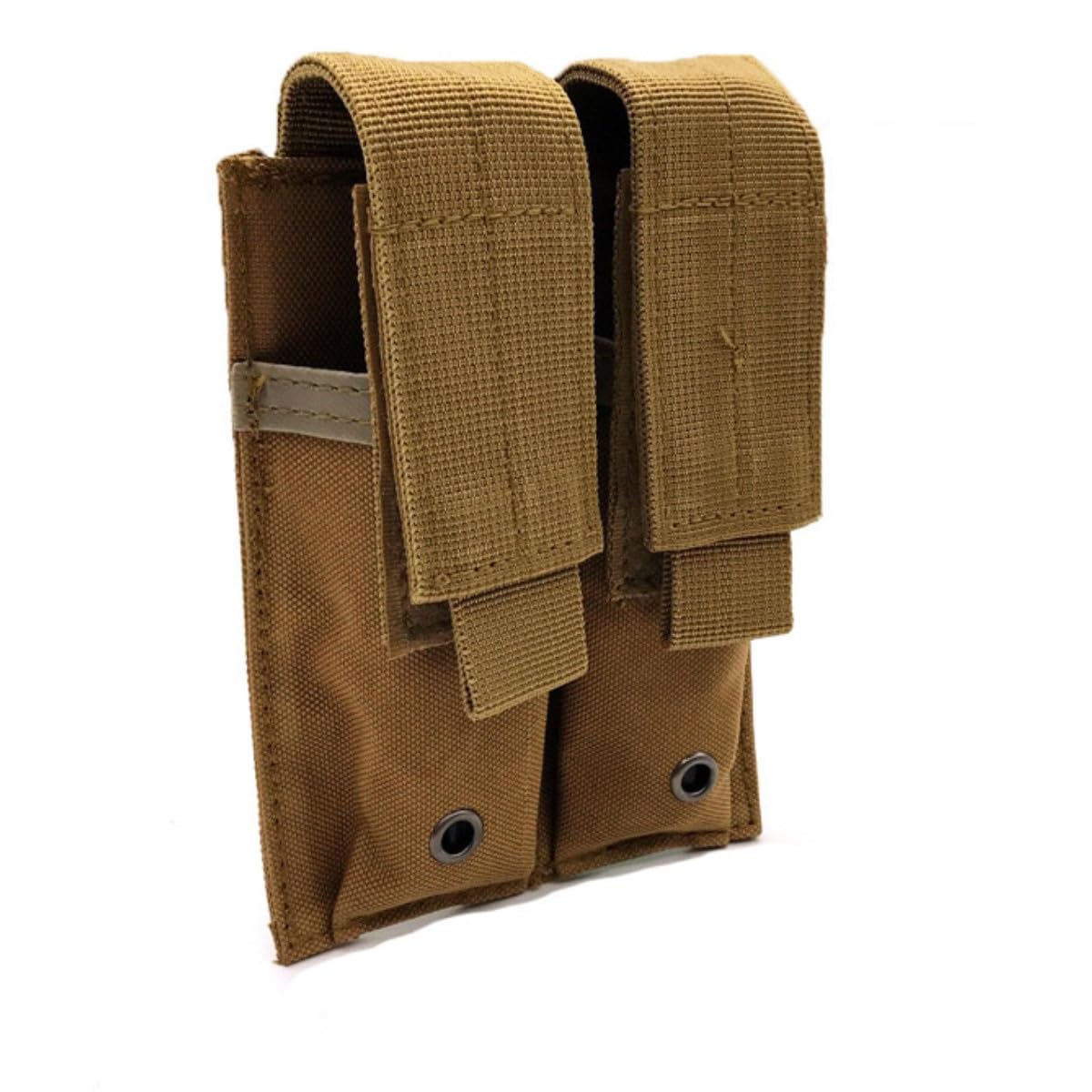 HOUSON Tactical Magazine Pouch, MOLLE Mag Pouch Magazine Pouch Hunting Magazine Pouch Double Molle Pouch for 1911 G1ock 9mm Magazine Khaki
