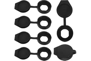 Ipetboom 6pcs Plastic Rainproof Lock Cover for Trash Bin Lids with Pull Tab, Waterproof Dustproof Garbage Can
