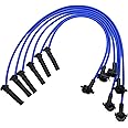 Saihisday 6Pcs ST-6265 8.0mm Spark Plug Wire Set Blue Replacement for Ford Explorer 2005-2010 Mercury Mountaineer 4.0L V6(Blue)