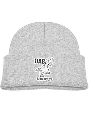 Kids Fashion Dabbing T Rex Serious Casual Flexible Winter Knit Hats/Ski Cap/Beanie/Skully Hat Cap