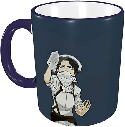 Amazon Co Jp 進撃の巨人 リヴァイ 電子レンジ対応 330cc マグカップ 陶器 耐高温 軽量 かわいい おもしろい おしゃれ アニメ キャラクター 贈り物 子ども 男女兼用 ホーム キッチン