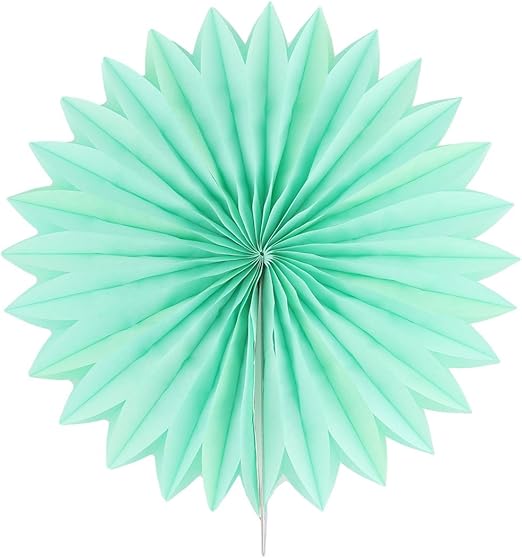 Sourcingmap Seidenpapier Falten Ventilator Blume Grun Fur Party Fenster Hochzeit Haus Dekor De Amazon De Kuche Haushalt