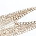 DOTASI Bikini Cross Body Link Chain Necklace to Waist Belly Belt Harness Women Body Full Metal Chain Gold Jewelry Necklace
