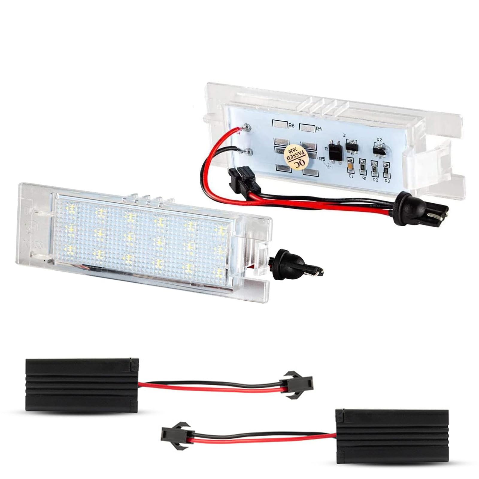 OZ-LAMPE Number Plate Lights for Vauxhall Zafira B Vectra C Corsa C Corsa D Insigina Astra J Astra H Adam Cascada Meriva A/B, LED License Plate Lamps Assembly 3528 SMD Cool White Lamps Bulb