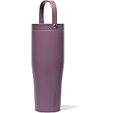 Corkcicle Go Cup XL - Leak-Proof Travel Tumbler - Triple Insulated Stainless Steel Water Bottle - Easy-Carry Handle - Summer Drinkware Gift - Keeps Drinks Ice Cold - 30 oz - Mauve