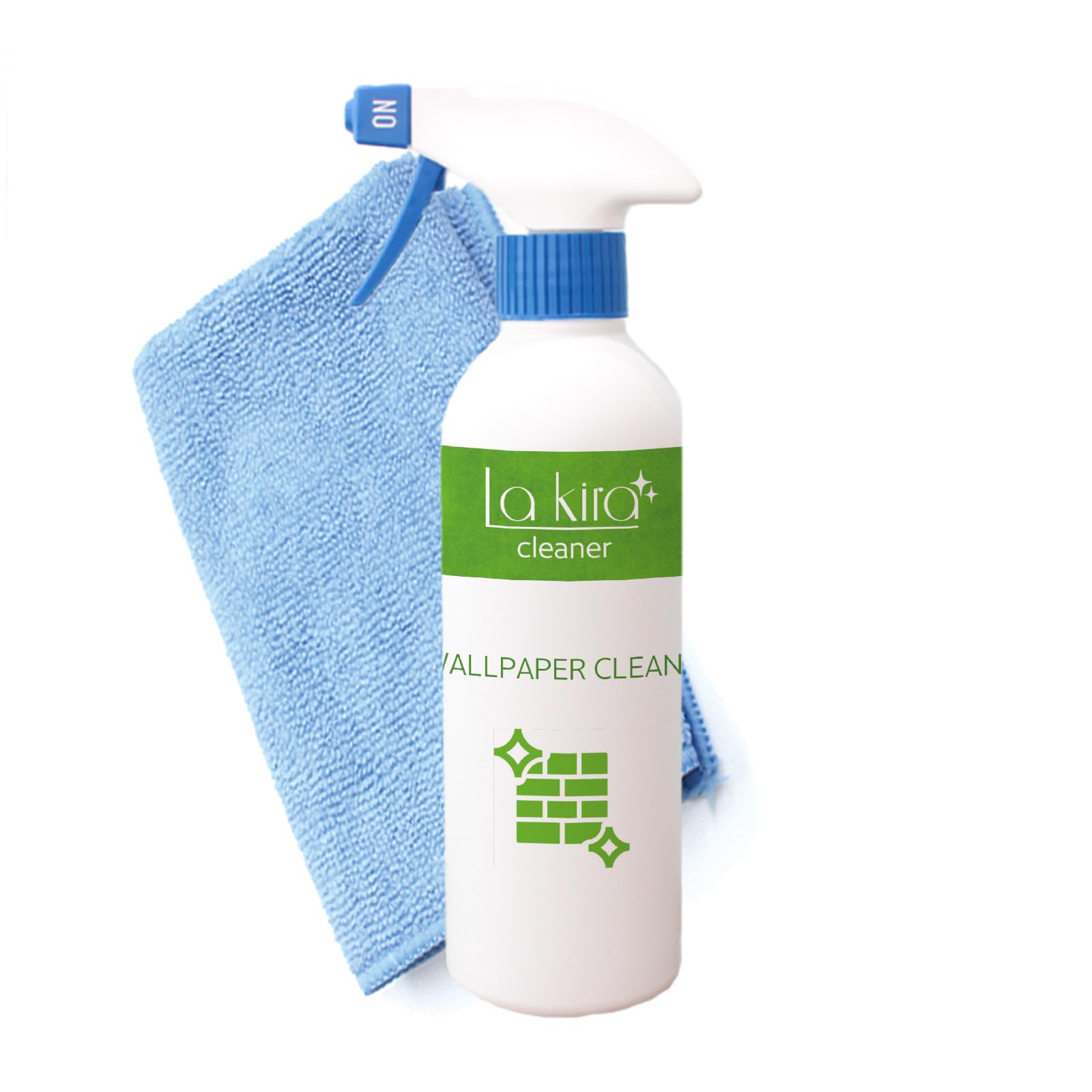 [ La kira ] カベ紙クリーナー WALLPAPER CLEANER 500ml (壁紙専用/クロス付き) 壁紙 汚れ落とし 洗剤 掃除 強力 落書き 汚れ落とし ヤニ取り 油 手あか 黄ばみ商品画像