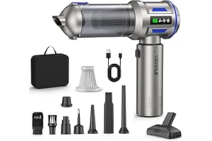 Yomile Mini Vacuum Cleaner, 2 in 1 27000PA Brushless Car Vacuum &250000RPM Air Duster 9000mAh Battery Air Blower Wireless Handheld Vacuum for Car,Office and Home