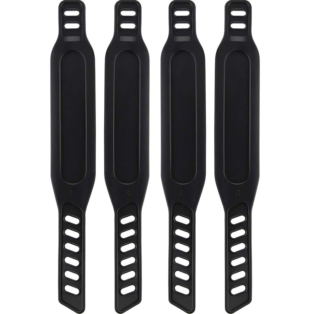 Amacoam Bike Pedal Straps Rubber Pedal Straps Exercise Bike Pedal Straps Foot Pedal Straps Easy to Adjust for Spinning Exercise Bike Stationary Bike Bicycle Cycle Home or Gym 2 Pairs Black