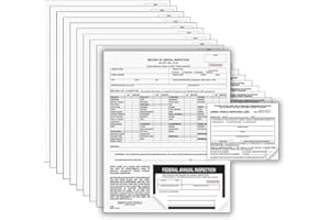 J. J. KELLER & ASSOCIATES, INC. J. J. Keller 10-Pack, Record of Annual Inspection Form with Inspection Decal & Prenumbered Vinyl Adhesive Label 2-Ply, 2-Ply Carbonless Form, DOT Compliant