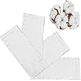 4 Small Pcs Organic Cotton Flannel for Castor Oil Pack Wrap. Castor Oil Packs Uesd for Neck, Knee, Elbow, Hands, Eyes, Arm, Belly Button & Thigh, Reusable & Washable Castor Oil Compress